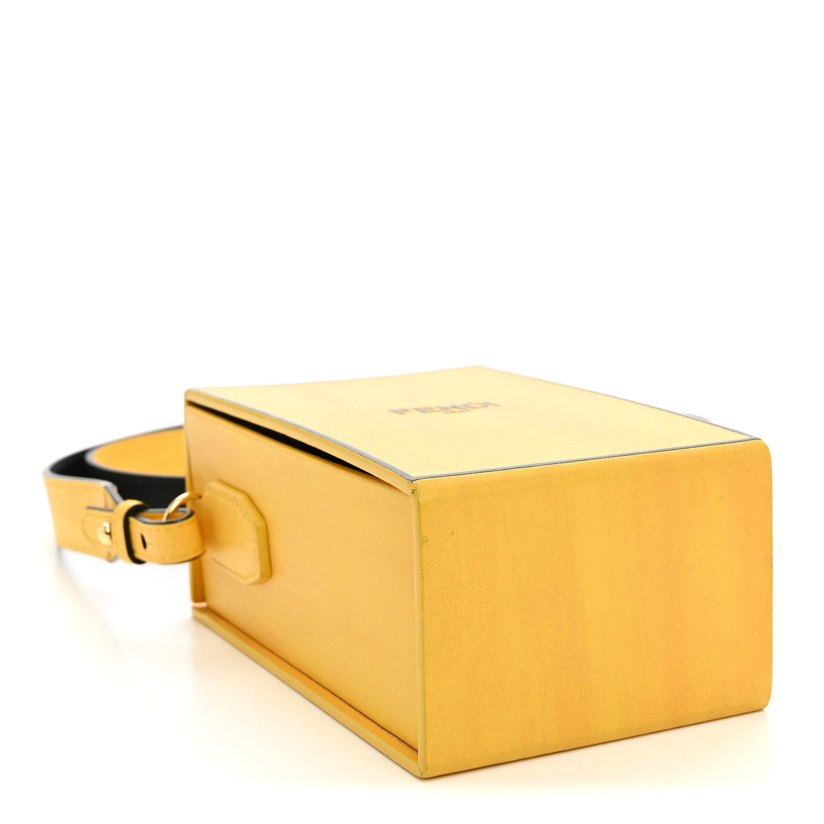 Fendi Vitello Fluffy Logo Vertical Box Yellow Box Black 4 of 10