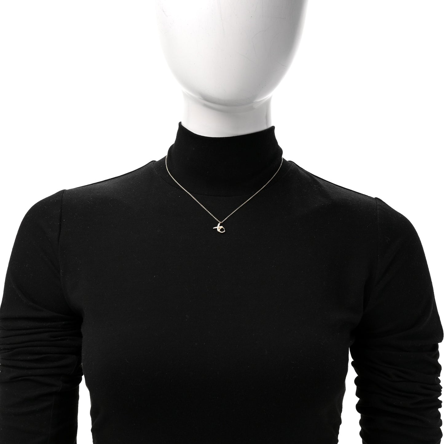 18K Yellow Gold Diamond Paloma Picasso Love & Kisses Pendant Necklace