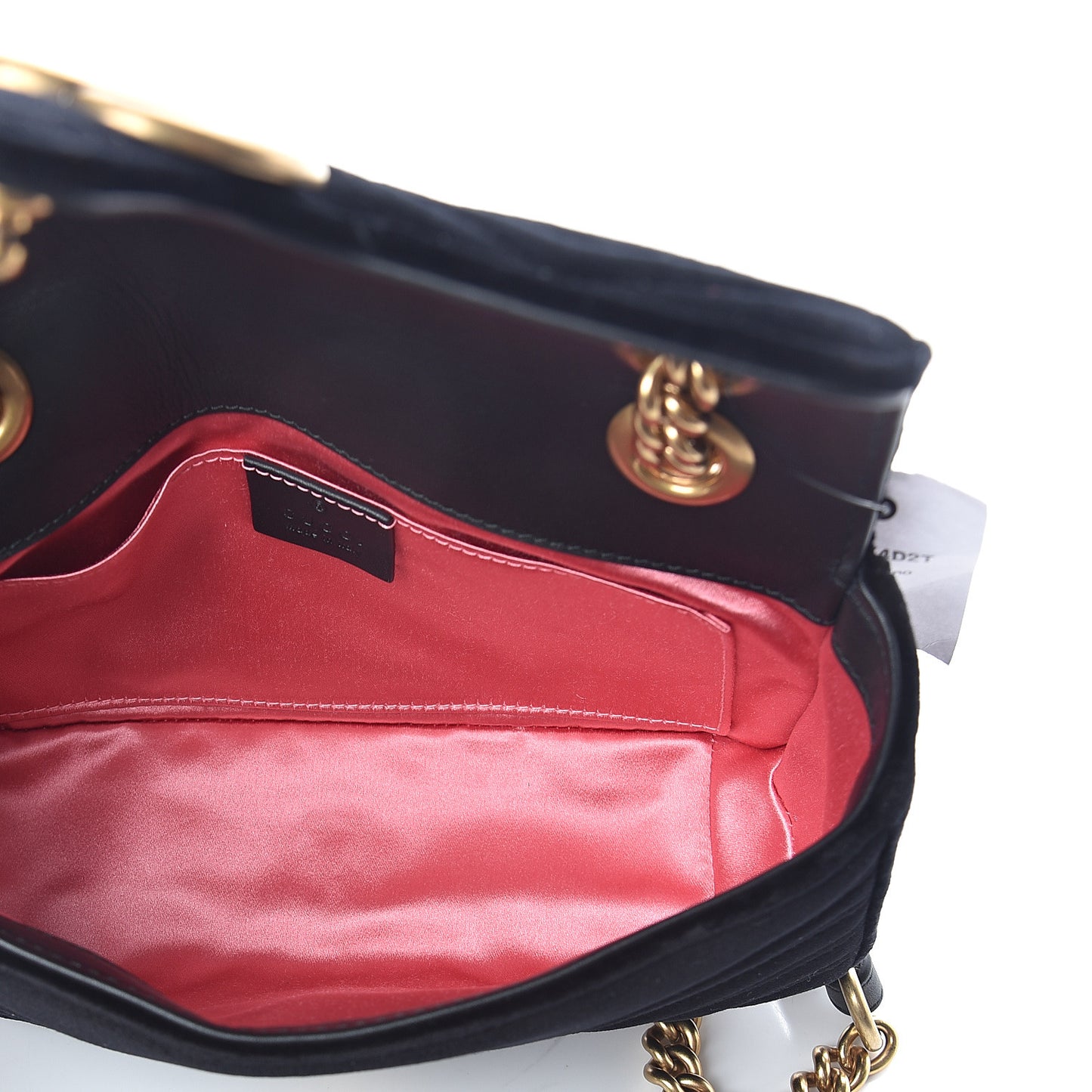 Velvet Matelasse Mini GG Marmont Shoulder Bag Black