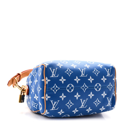 Louis Vuitton Calfskin Monogram Speedy P9 Bandouliere 20 Blue 5 of 10