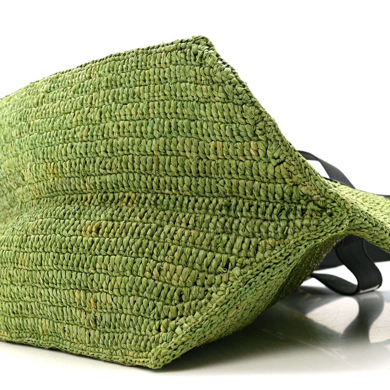 Loewe Raffia Paulas Ibiza Fold Shopper Tote Green 9 of 11