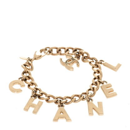 Chanel CC Logo Charms Bracelet Gold 1 of 6