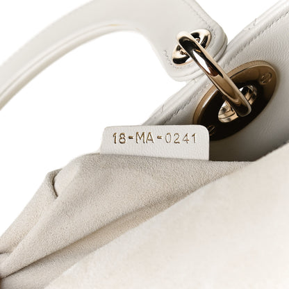 Christian Dior Lambskin Cannage Medium Lady Dior White 10 of 12