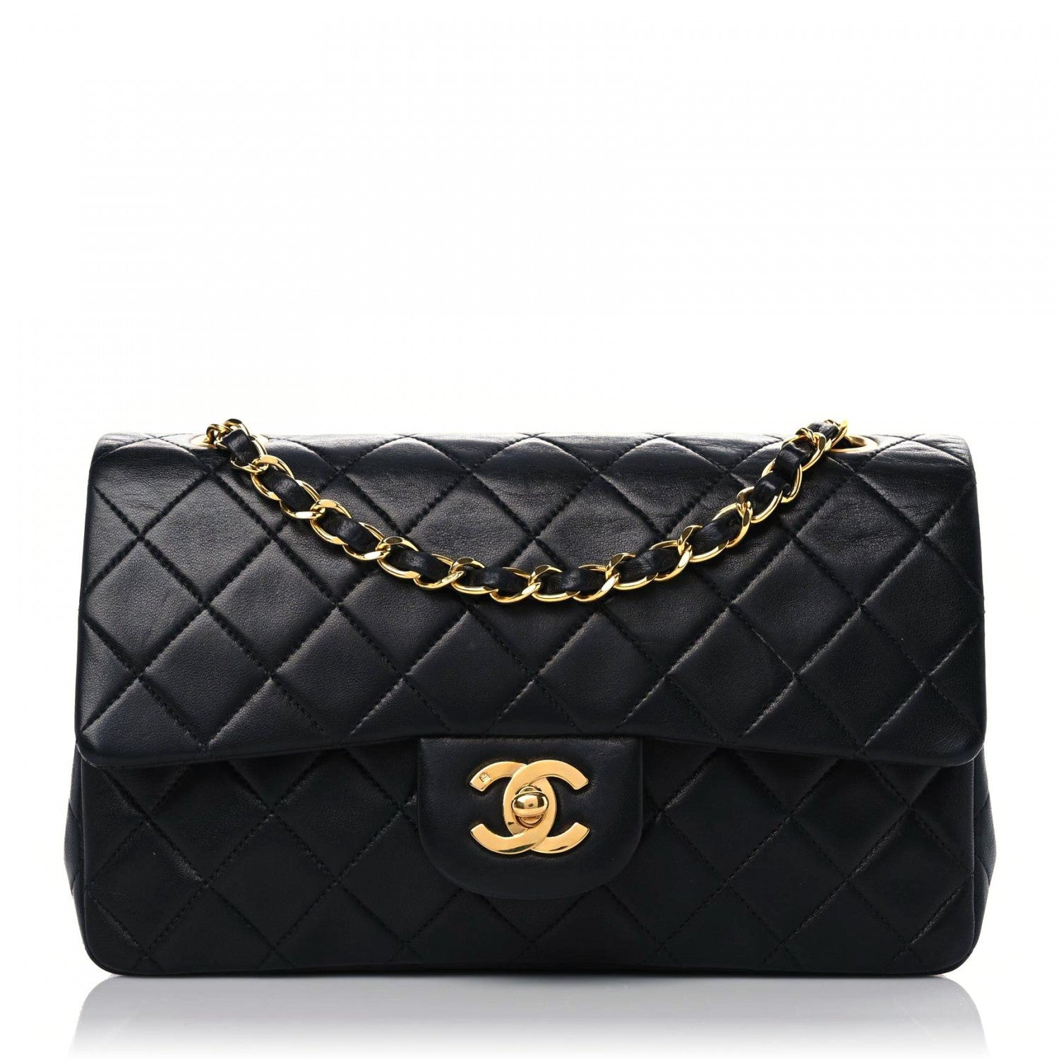 Chanel Lambskin Quilted Small Double Flap Black 1 of 19