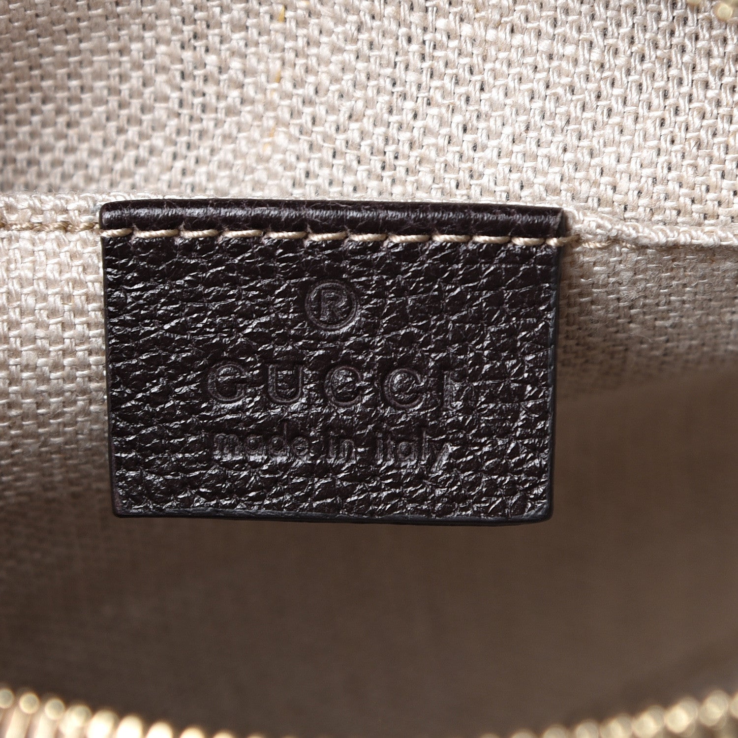 Gucci GG Supreme Monogram Web Small Webby Bee Shoulder Bag Dark Brown 5 of 11