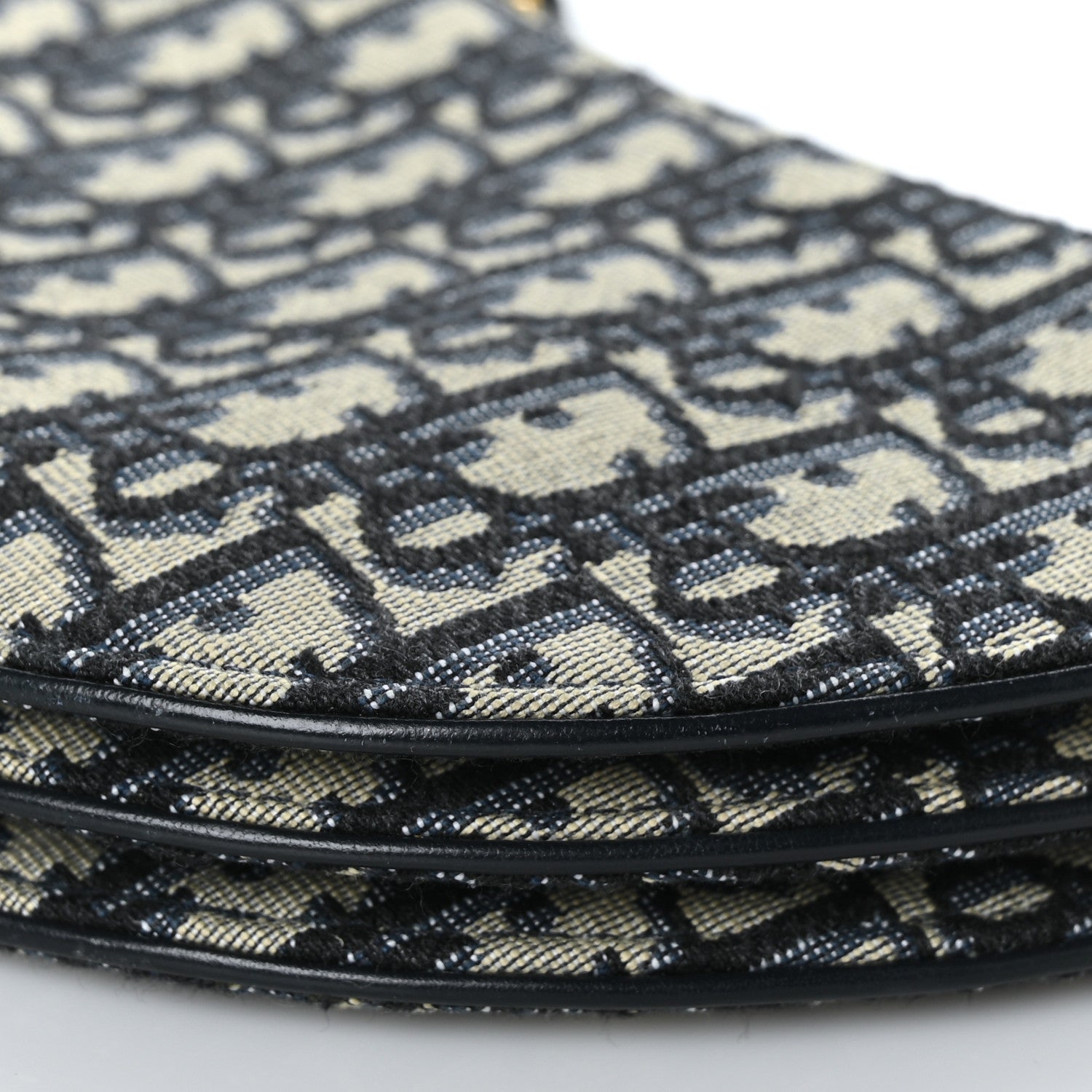 Christian Dior Oblique Saddle Pouch With Strap Navy Blue 10 of 11