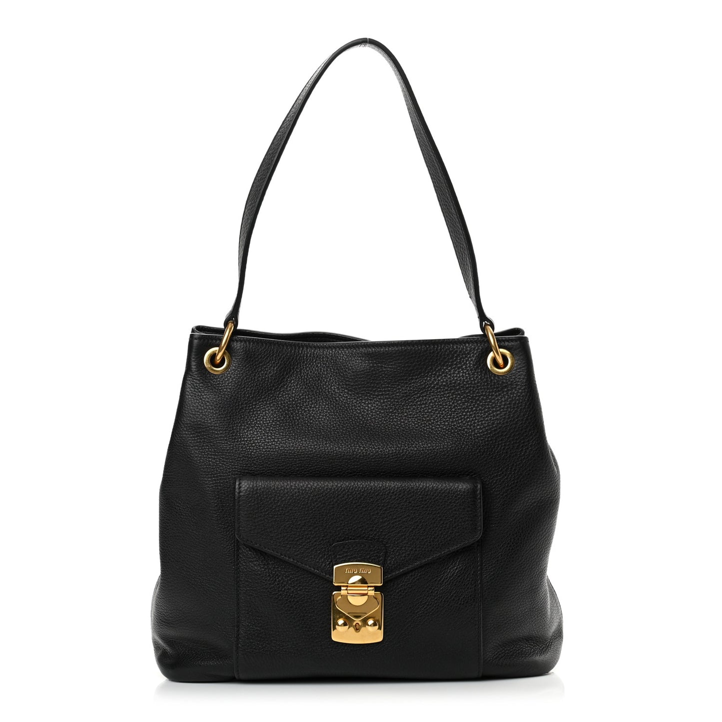 Vitello Phenix Shoulder Bag Black