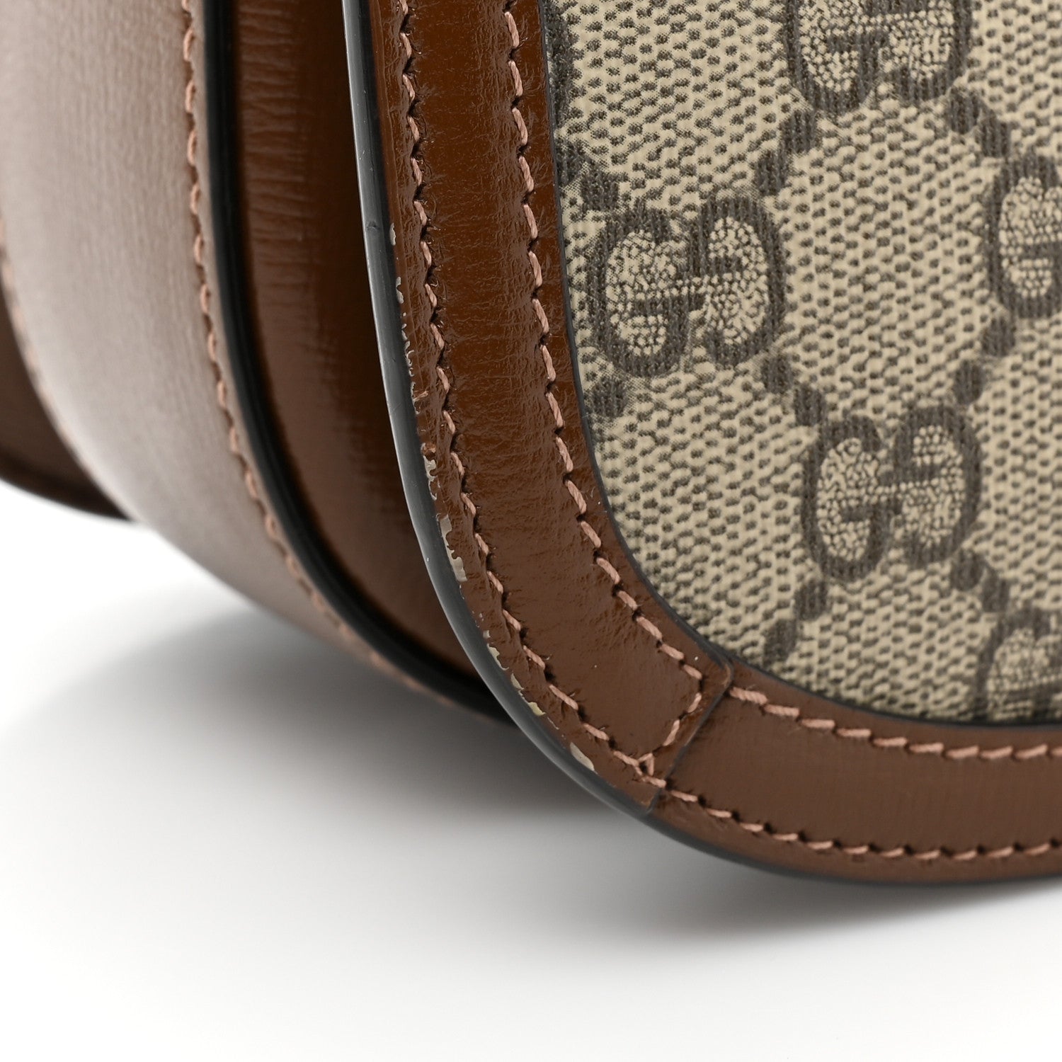 Gucci GG Supreme Monogram Horsebit 1955 Shoulder Bag Beige Brown Sugar 13 of 14