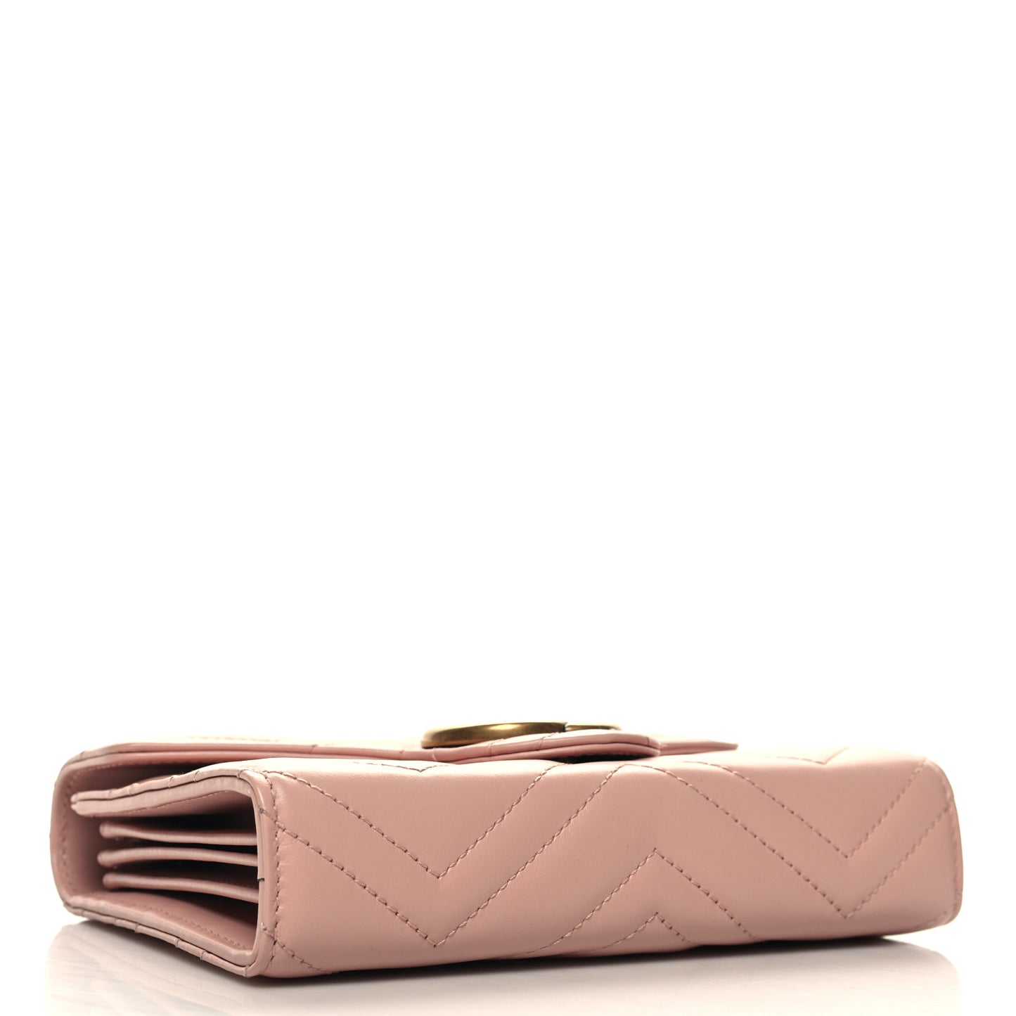 Calfskin Matelasse GG Marmont Chain Wallet Perfect Pink
