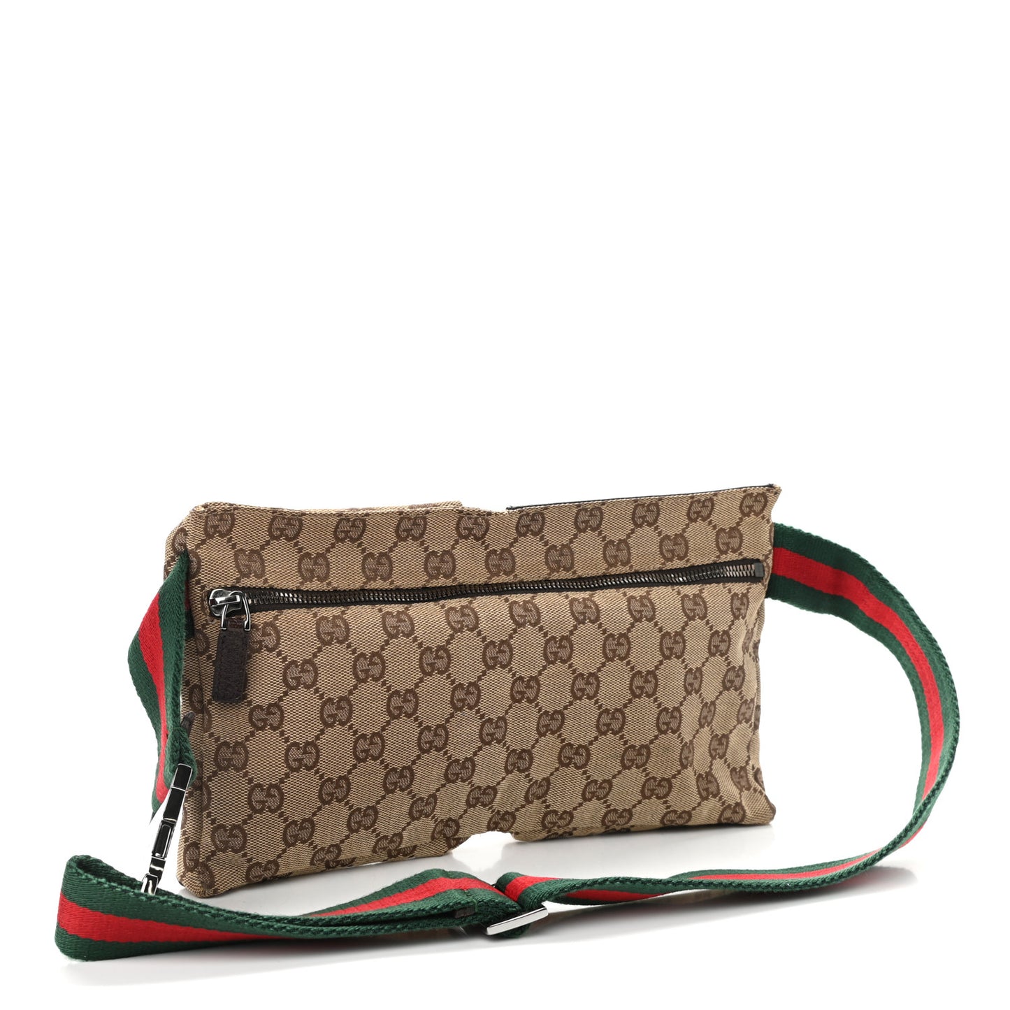 Monogram Web Belt Bag Dark Brown