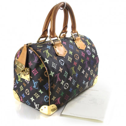 Louis Vuitton Monogram Multicolor Speedy 30 Black 3 of 10