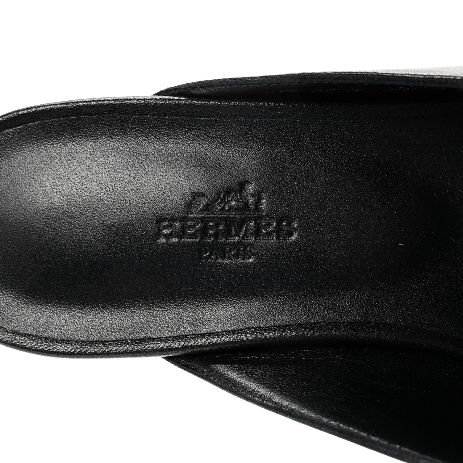Hermes Goatskin Oz Mules 38.5 Black 8 of 10