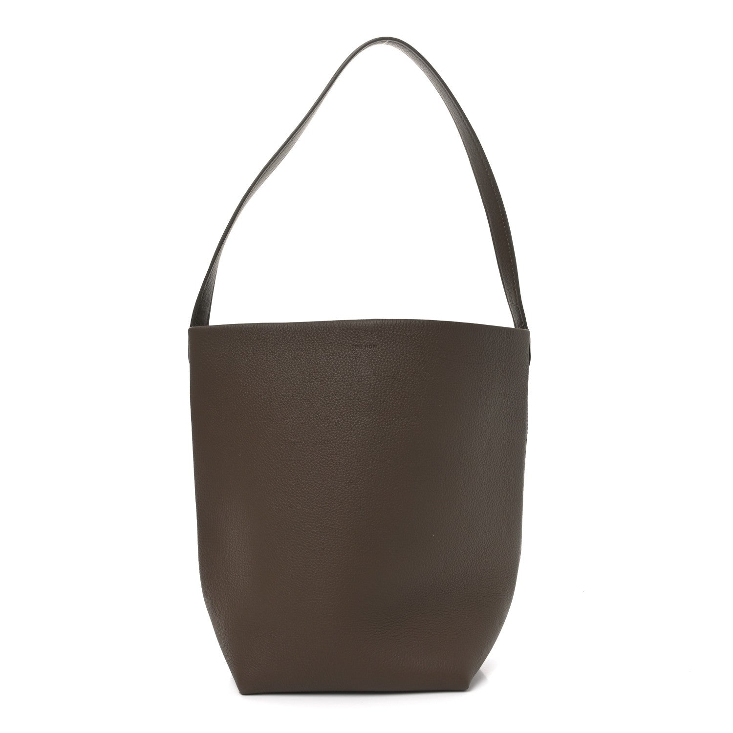 The Row Grained Calfskin Medium N/S Park Tote Dark Olive 1 of 10