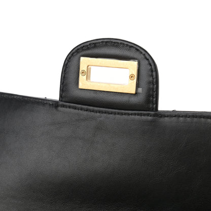 Chanel Aged Calfskin Chevron Quilted 2.55 Reissue Mini Flap Black 10 of 11