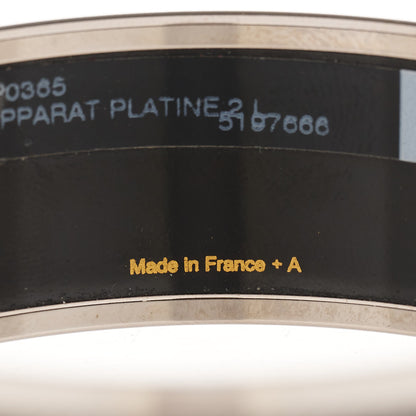 Hermes Enamel Printed Wide Grand Apparat Bracelet 65 Black 4 of 5