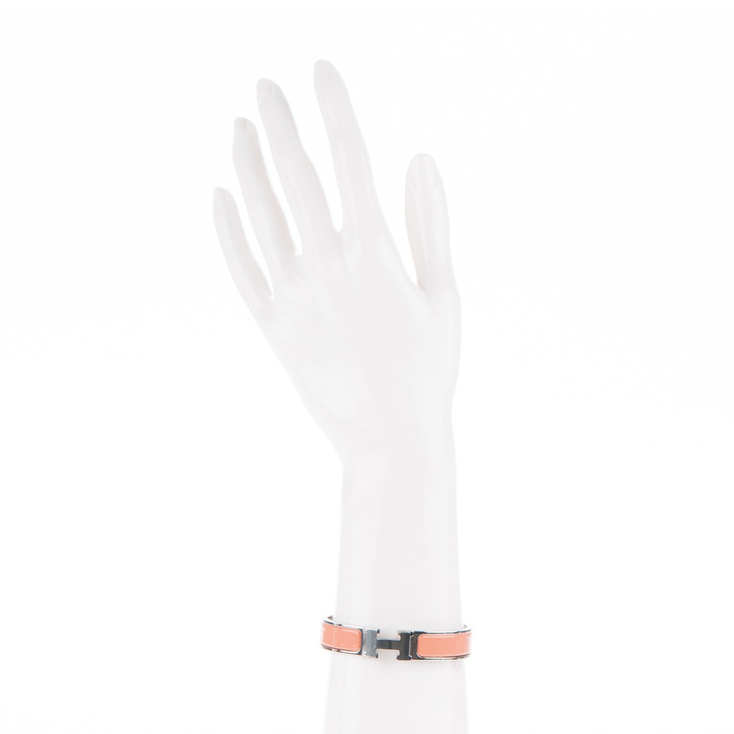 Hermes Enamel Narrow Clic Clac H Bracelet PM Rose Saumon 2 of 4