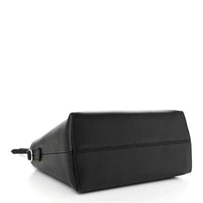 Fendi Vitello Dolce Bi-Color FF 1974 Embossed Medium By The Way Boston Bag Black Maya 4 of 11