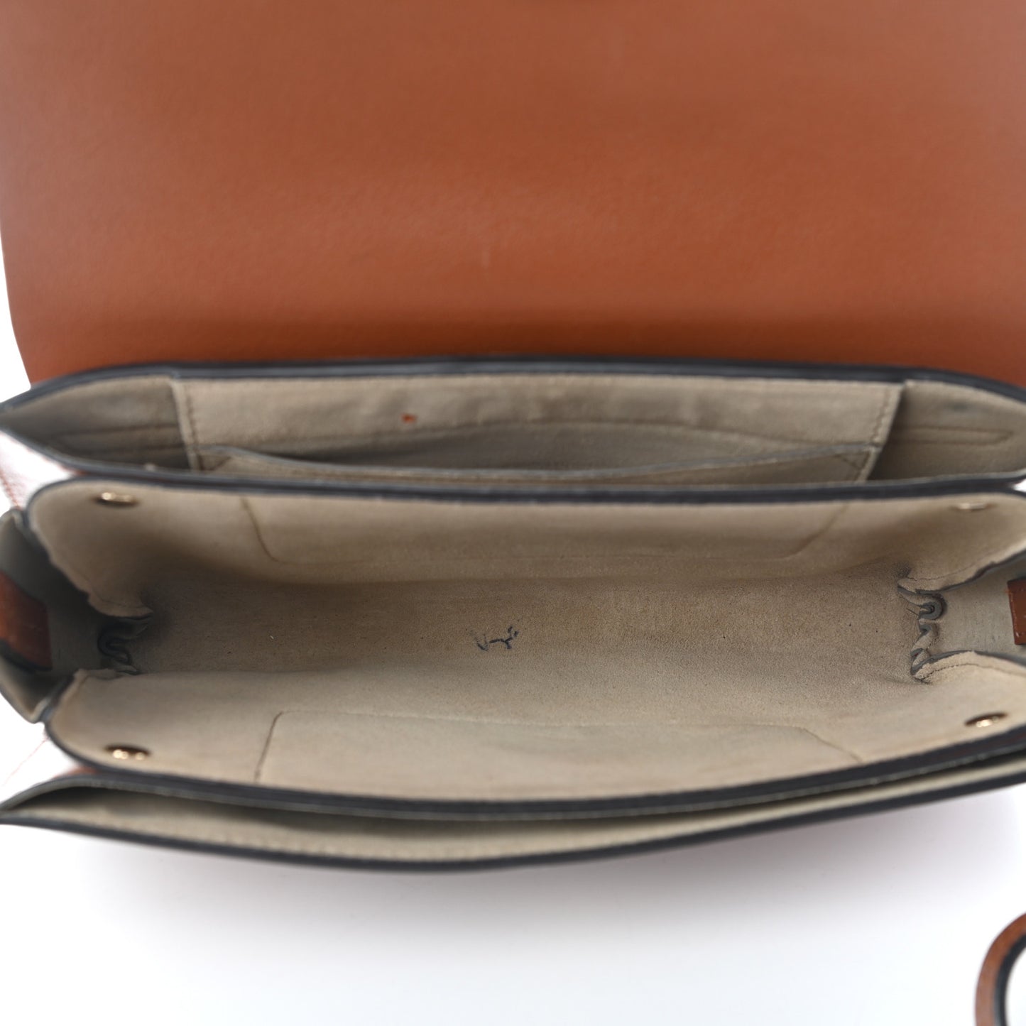 Suede Calfskin Small Faye Shoulder Bag Tobacco