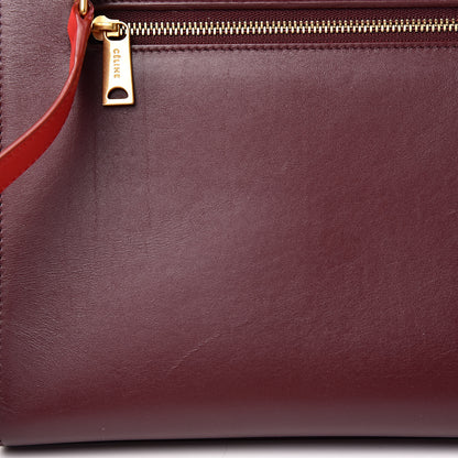 Celine Satin Baby Grained Calfskin Small Trapeze Carmin 11 of 14