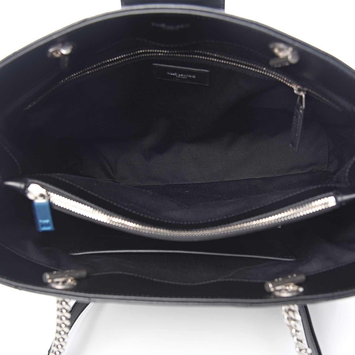 Saint Laurent Calfskin Y Quilted Monogram Large Loulou Shopper Black 6 of 11