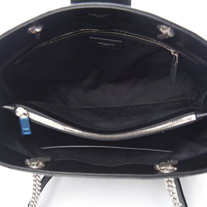 Saint Laurent Calfskin Y Quilted Monogram Large Loulou Shopper Black 6 of 11