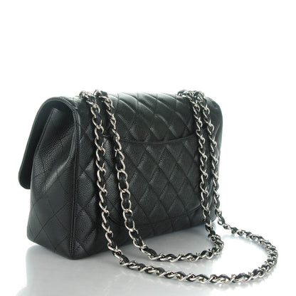 Chanel Caviar Quilted Jumbo Single Flap Black 3 of 8