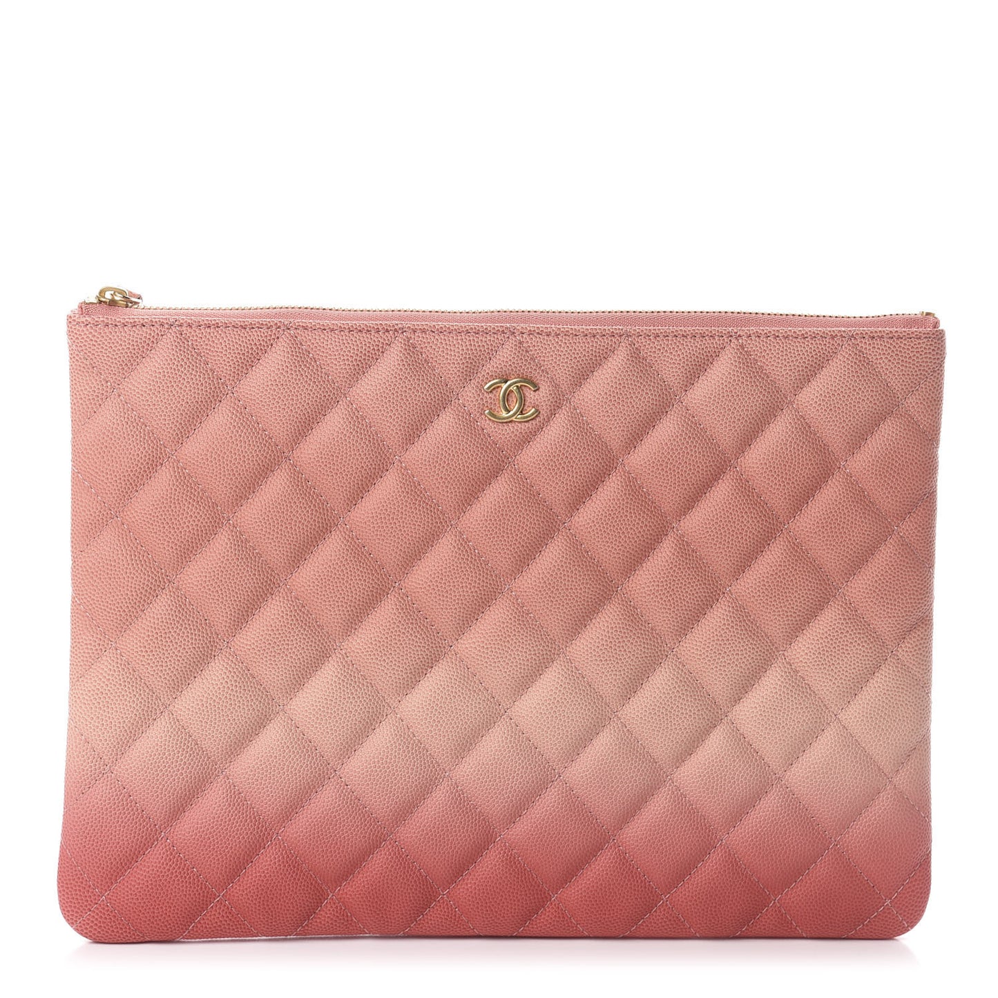 Caviar Ombre Medium Cosmetic Case Coral