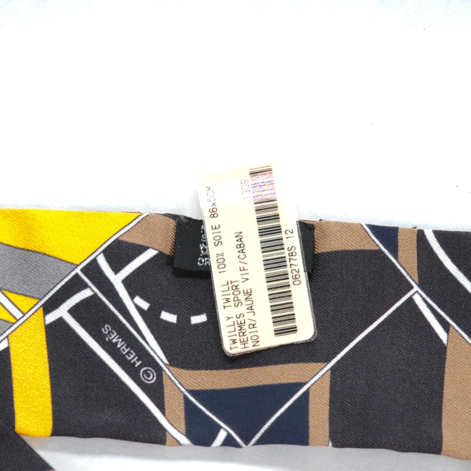 Hermes Silk Sport Twilly Black Juane Vif Caban 3 of 6