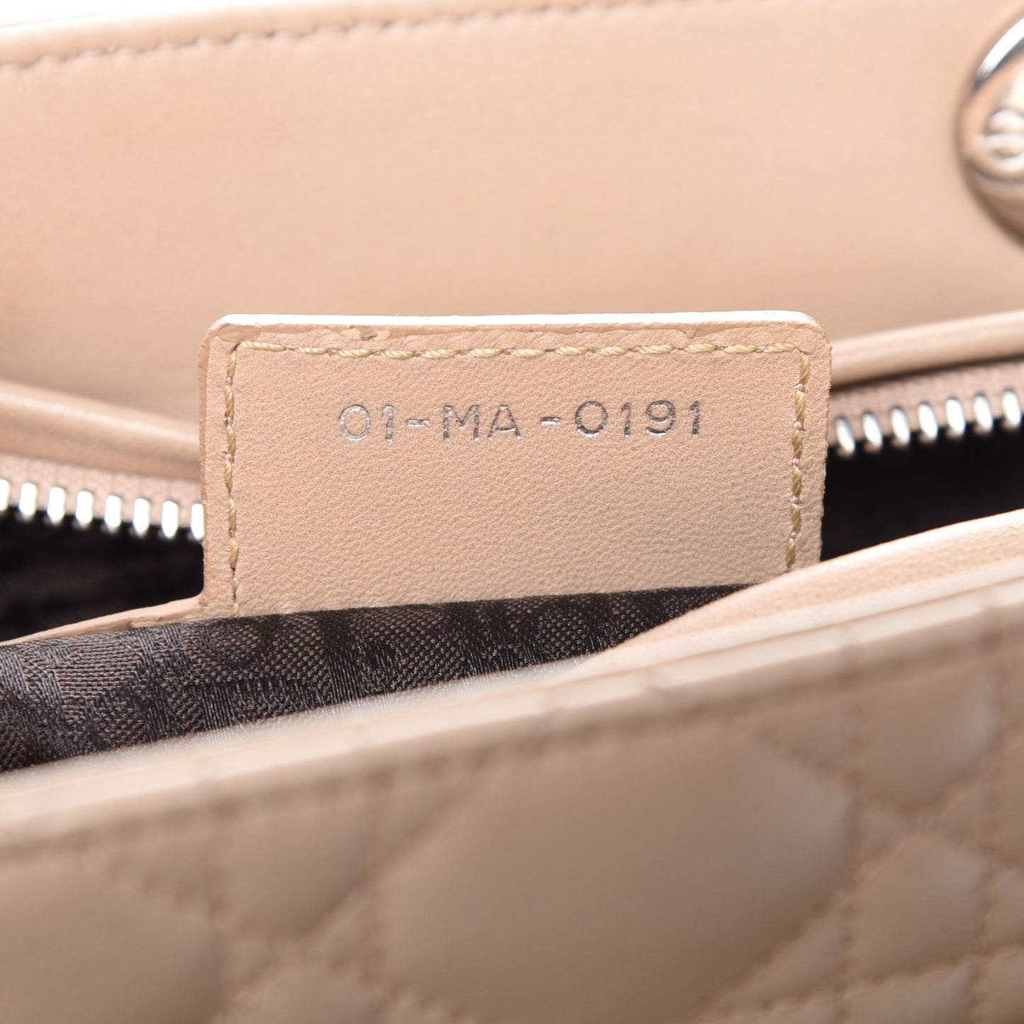 Lambskin Cannage Large Lady Dior Beige