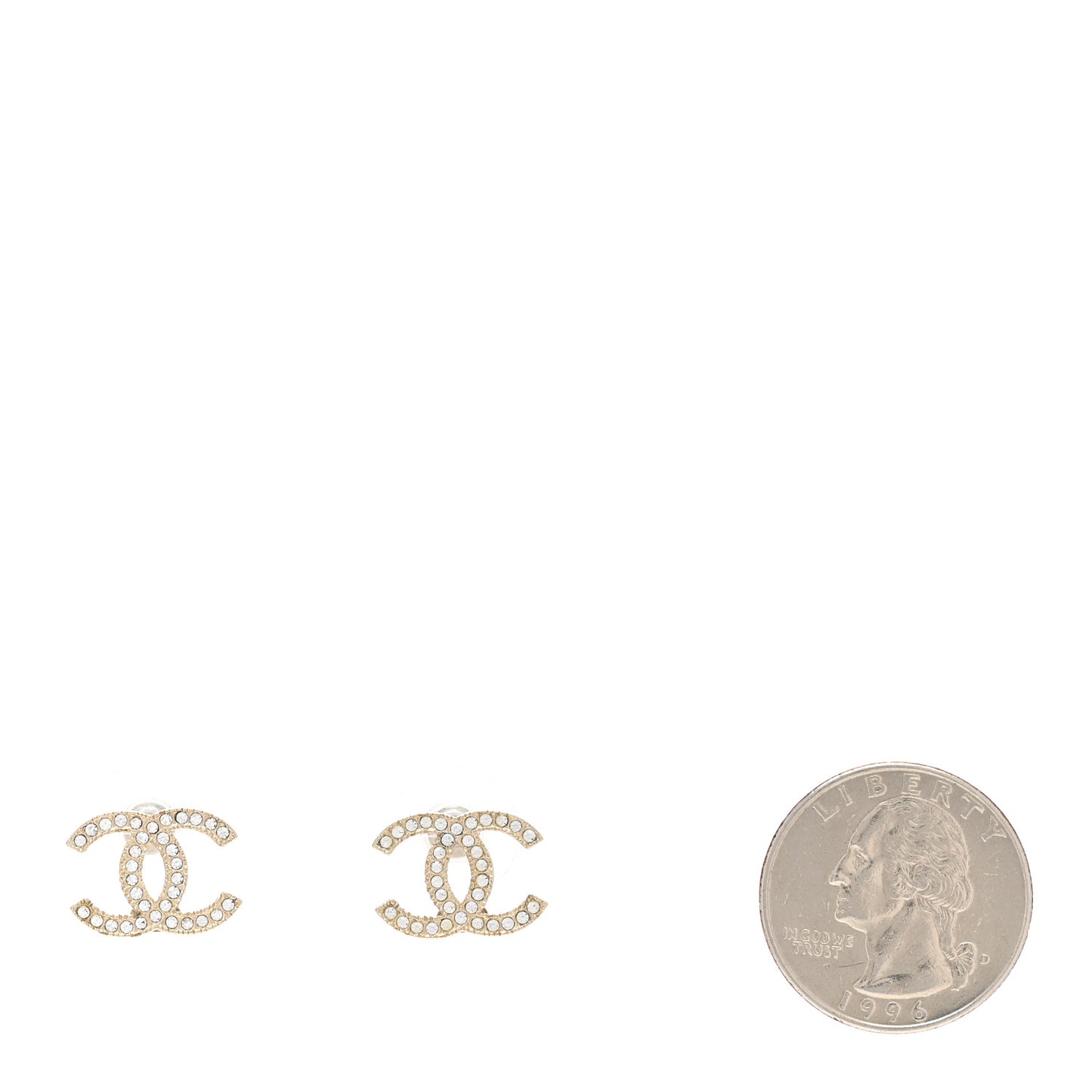 Crystal CC Earrings Gold