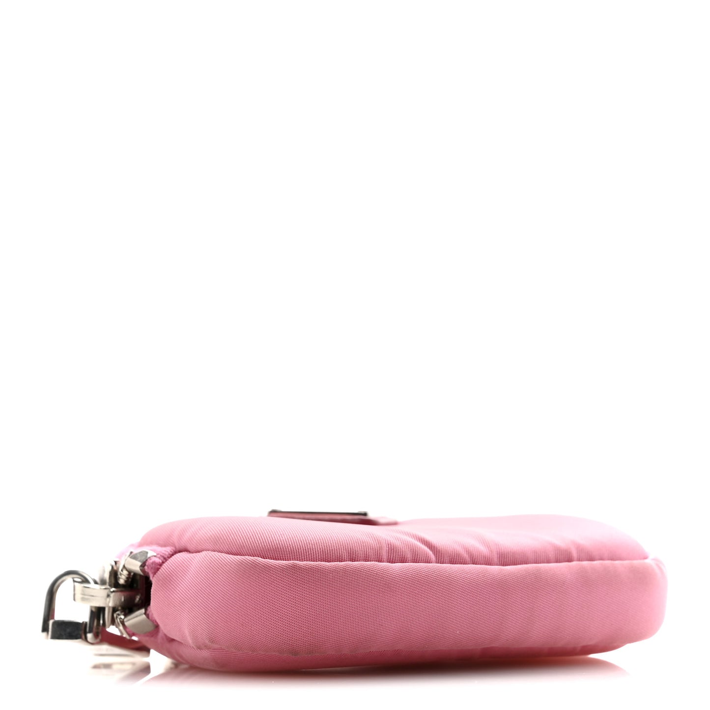 Re-Nylon Triangle Micro Crossbody Pouch Pink