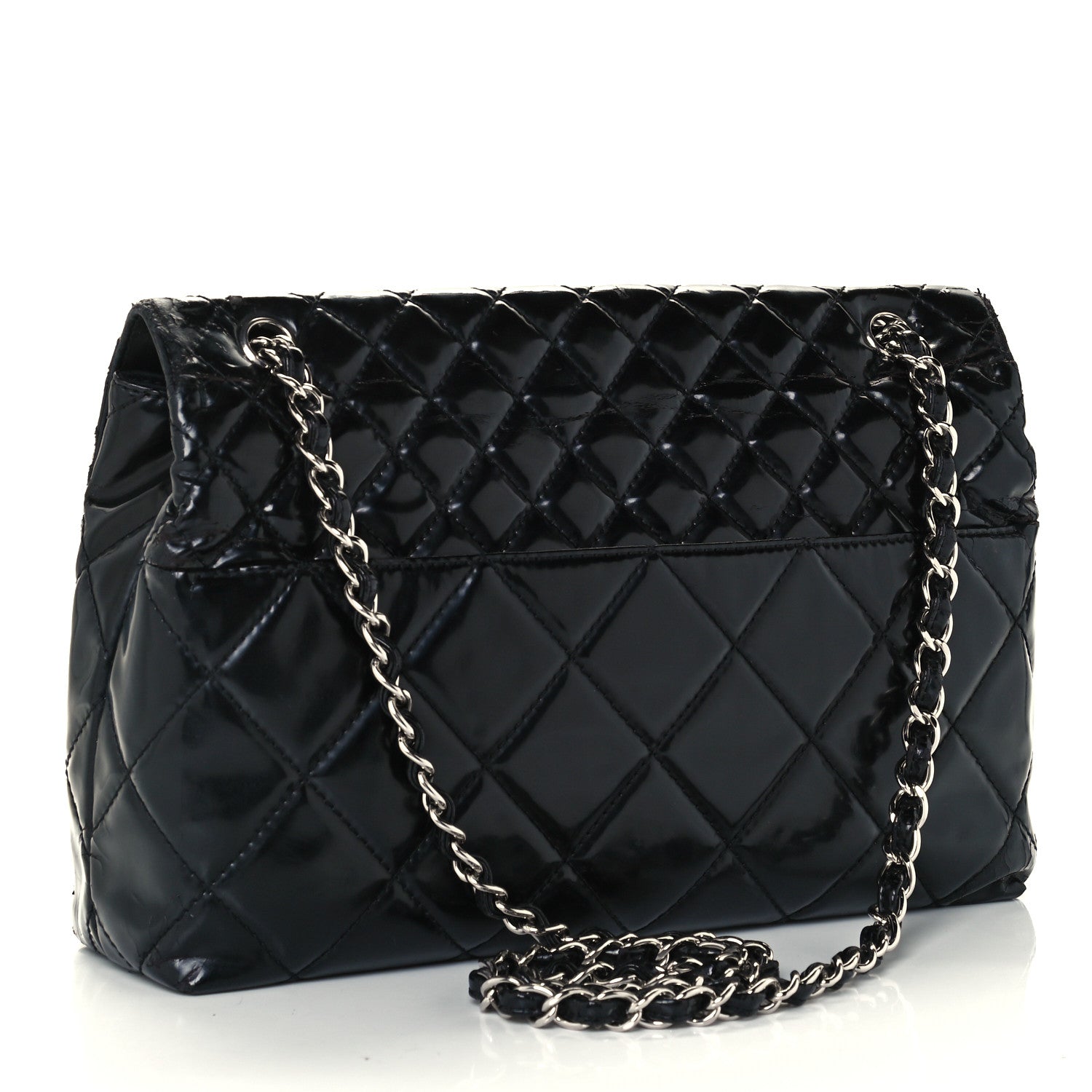 Chanel Patent Quilted Jumbo Flap Black 3 of 12