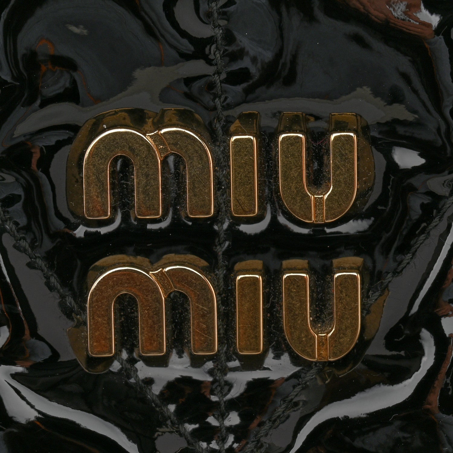 Miu Miu Vernice Trapunto Quilted Mini Spirit Ciré Bag Black 12 of 13