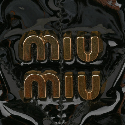 Miu Miu Vernice Trapunto Quilted Mini Spirit Ciré Bag Black 12 of 13