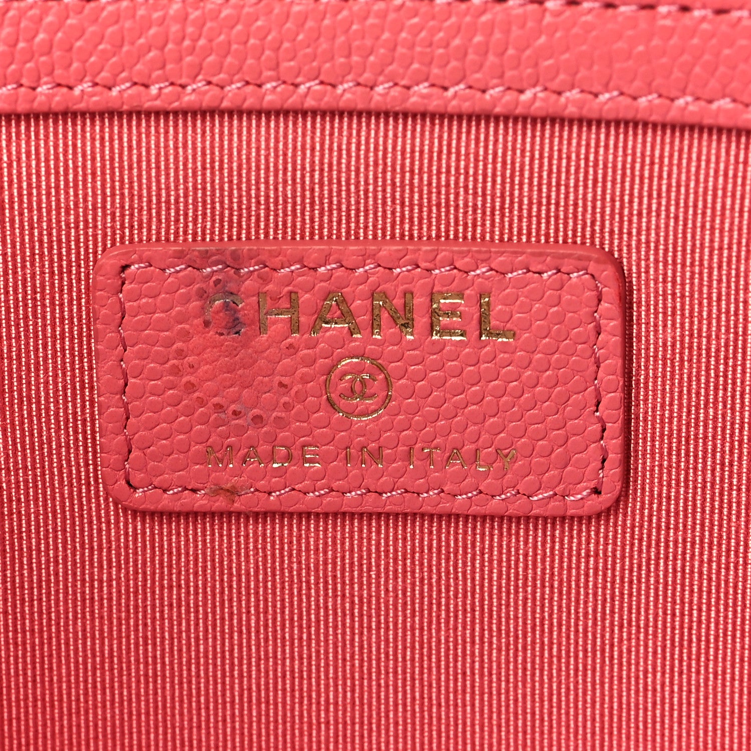 Chanel Iridescent Caviar Quilted Large Cosmetic Case Dark Pink 6 of 7