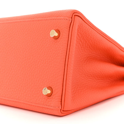 Hermes Togo Kelly Retourne 28 Orange Poppy 10 of 11