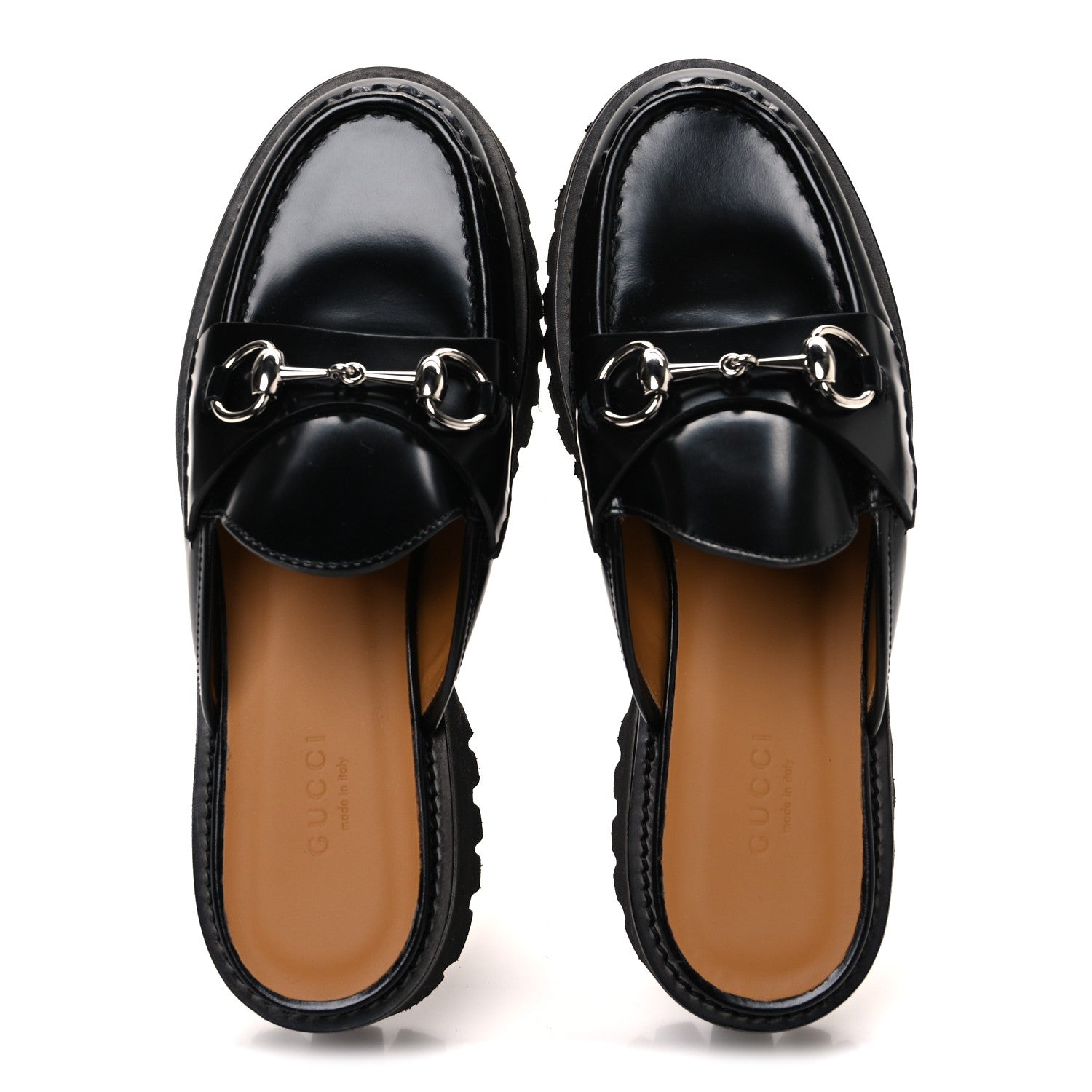 Gucci Cordovan Lux Womens Sylke Horsebit Platform Mules 37.5 Black 2 of 12