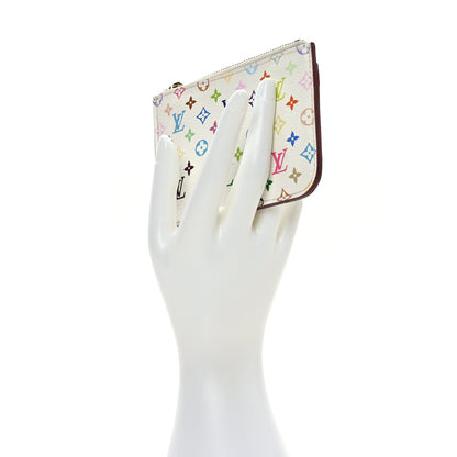 Louis Vuitton Monogram Multicolor Key Pouch White Anie 2 of 6