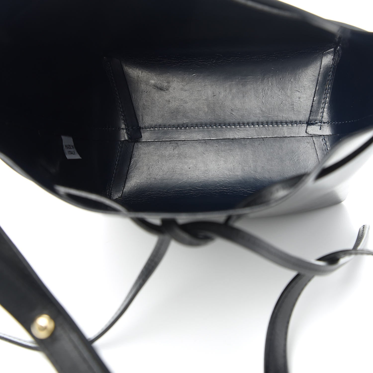 Mansur Gavriel Calfskin Mini Bucket Bag Black Blu 5 of 9