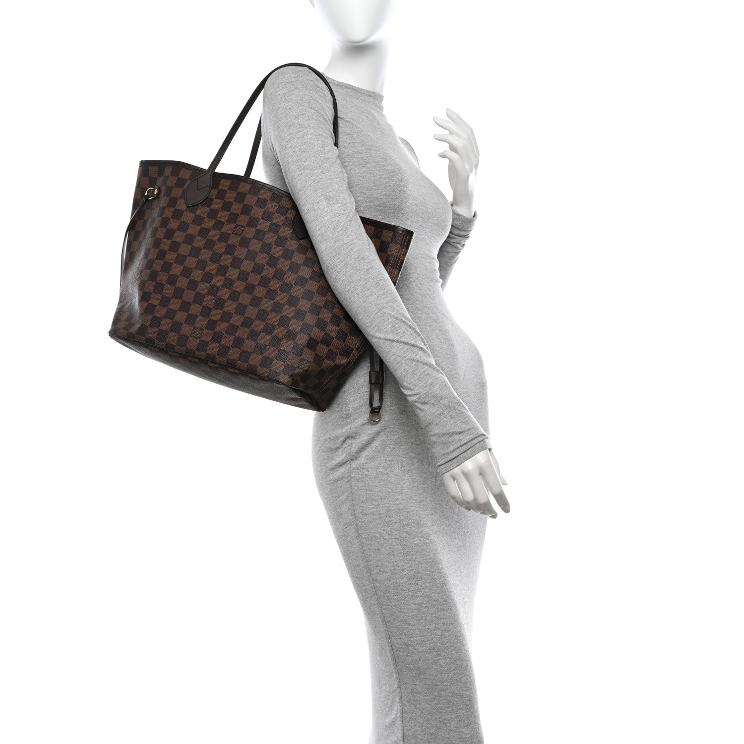 Louis Vuitton Damier Ebene Neo Neverfull MM Rose Ballerine 2 of 15