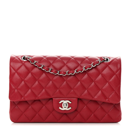 Chanel Caviar Quilted Medium Double Flap Dark Red 1 of 15