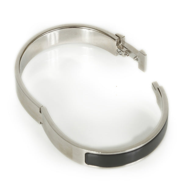Hermes Enamel Narrow Clic Clac H Bracelet Black 3 of 6