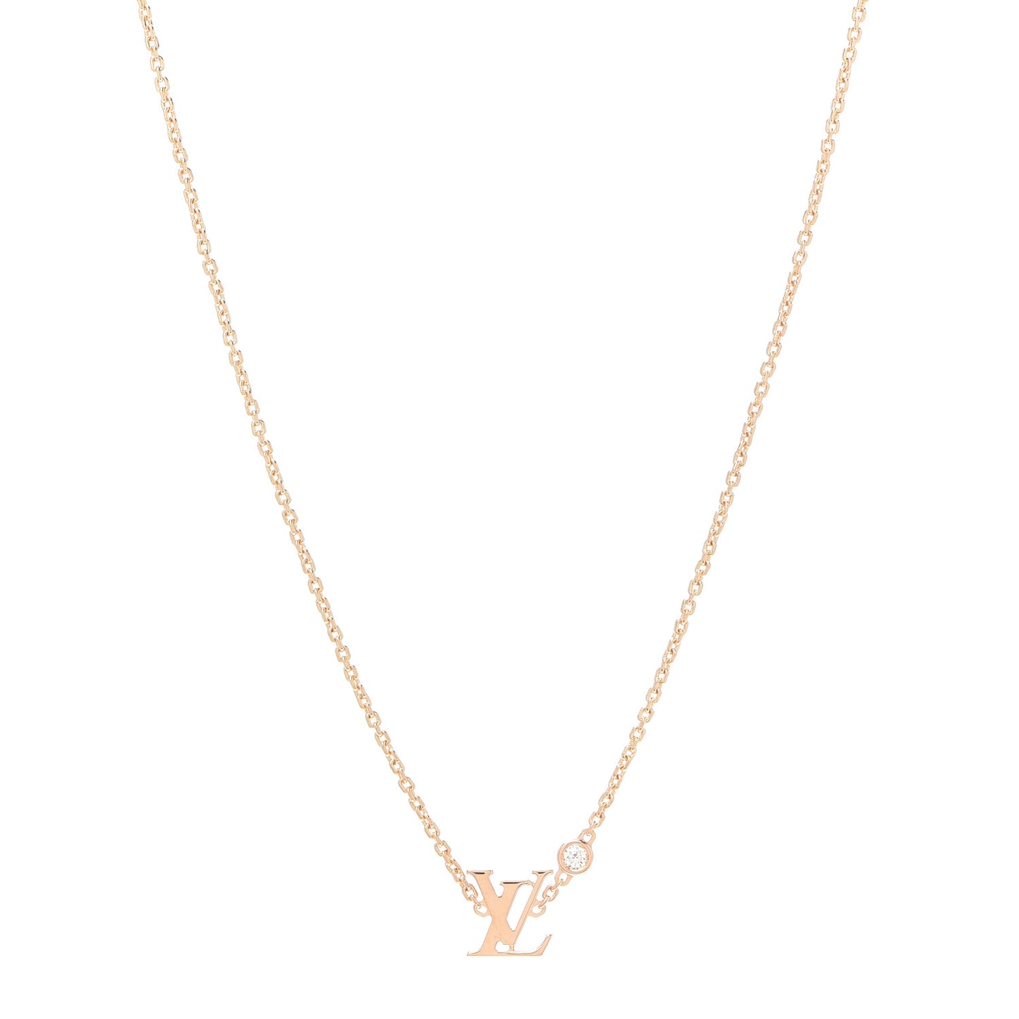 18K Pink Gold Diamond Idylle Blossom LV Pendant Necklace