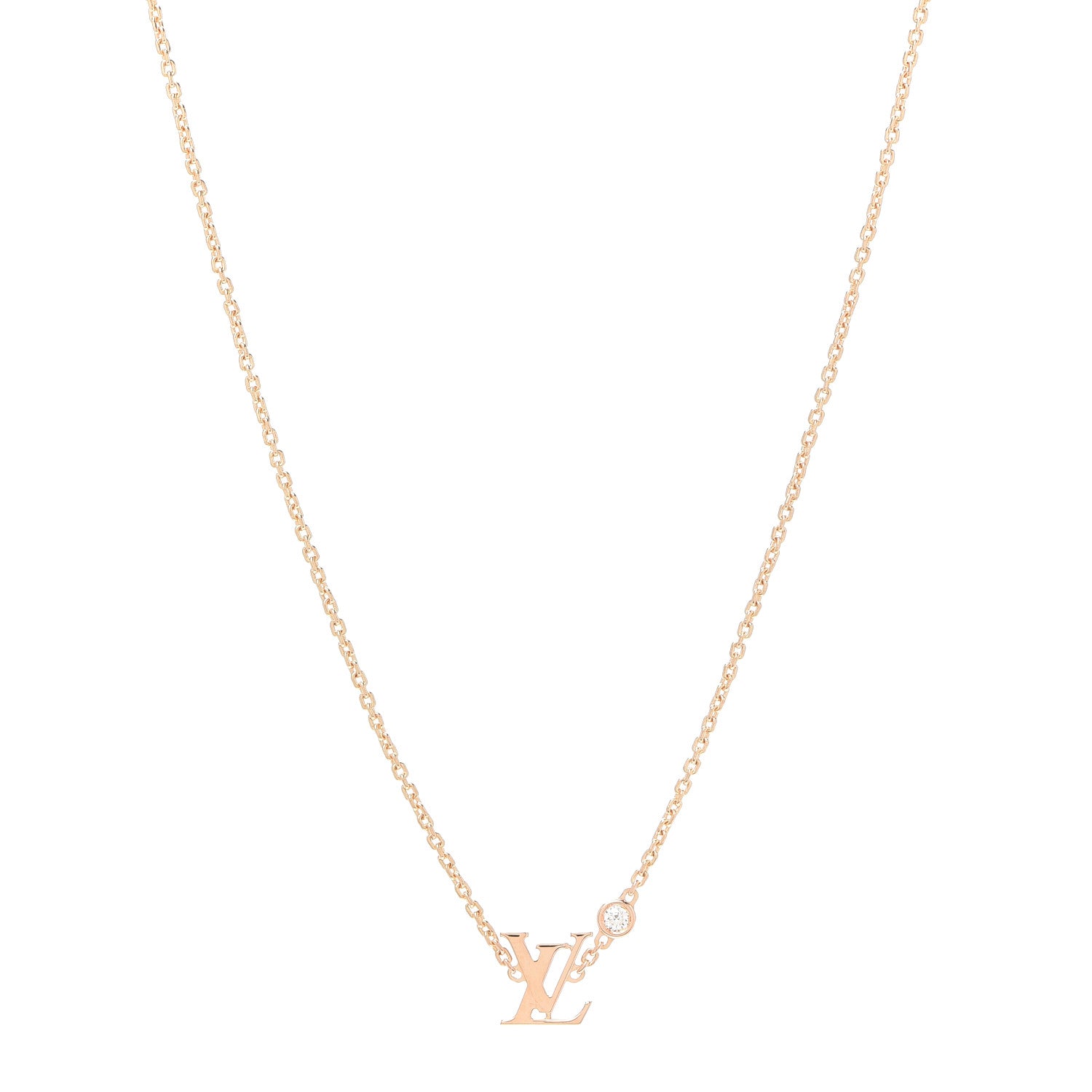 Louis Vuitton 18K Pink Gold Diamond Idylle Blossom LV Pendant Necklace 1 of 5