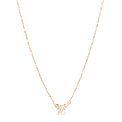 Louis Vuitton 18K Pink Gold Diamond Idylle Blossom LV Pendant Necklace 1 of 5