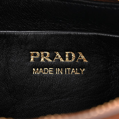 Prada Soft Calfskin Arque Shoulder Bag Cognac 6 of 9