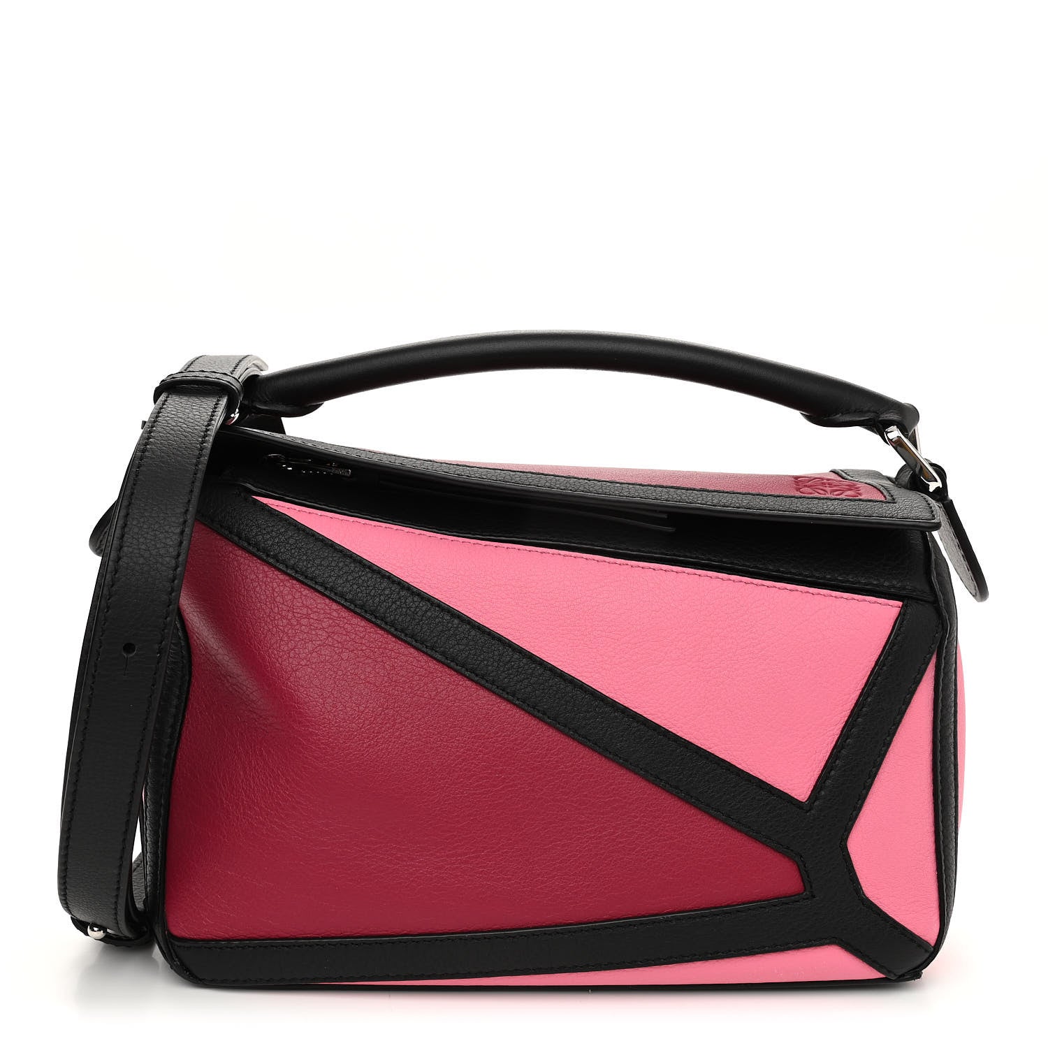 Loewe Calfskin Small Graphic Puzzle Bag Raspberry Wild Rose 1 of 10