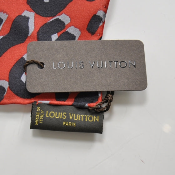 Louis Vuitton Silk Leopard Scarf Rouge 1 of 1
