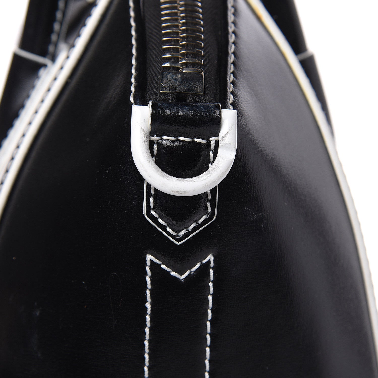 Givenchy Calfskin Contrast Topstitch Small Antigona Black White 10 of 14