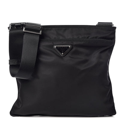 Prada Nylon Vela Small Flat Messenger Bag Black 1 of 9
